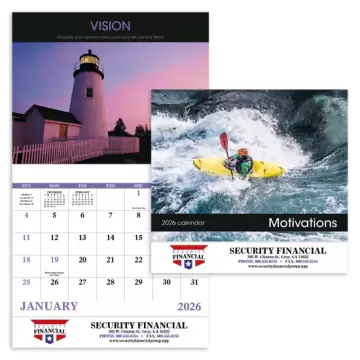 Motivations Wall Calendar - Stapled